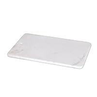 Creative Home Natural Marble Rectangular Pastry Board Cheese Board Serving Tray for Appetizers Snacks Bread, 9 x 14 Inch, Off-White
