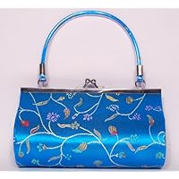 Brocade Evening Handbag - Sky Blue