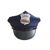 BinaryABC Halloween Police Hat Badge Officer Hat Cop Hat,Halloween Cosplay Party Accessories,Halloween Performance Costumes
