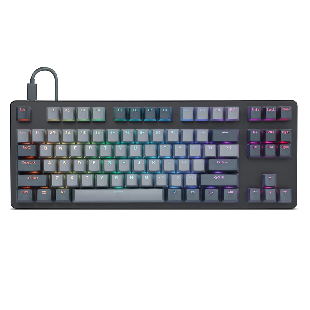 DROP CTRL Mechanical Keyboard — Tenkeyless TKL (87 Key) Gaming Keyboard, Hot-Swap Switches, Programmable Macros, RGB LED Backlighting, USB-C, Doubleshot PBT, Aluminum Frame (Halo True, Black)