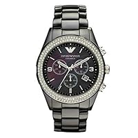 エンポリオアルマーニ Emporio Armani AR1455 Black Ceramica White Crystal Ladies Watch 時計 腕時計 [並行輸入品]