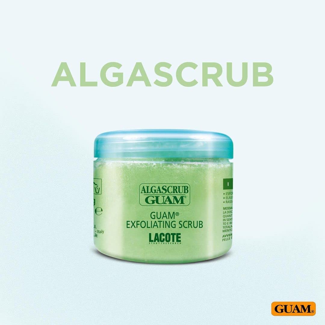 Guam ALGASCRUB, Anti Cellulite Scrub, Exfoliating Body Scrub for Cellulite with Essential Oils, Sea Salt and Seaweed, LARGE SIZE 1.5LB | By Guam Beauty