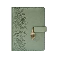 JIAXUE Scrapbook, Spiral Notebook,Personal Planner PU Leather Notebook Refillable 6 Binder for with Magnetic Buckle Closure Pen Loop for Men Women