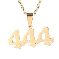 Stainless Steel Angel Number Lucky Numbers Necklaces 111 222 333 444 555 777 888 999 666 000 Pendant Necklace Charms Jewelry