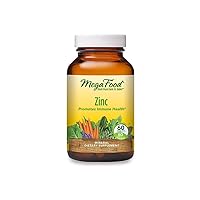 MegaFood Zinc - Immune Health Support with Zinc and Nourishing Food Blend - Non-GMO Project Verified, Gluten-Free, Vegan, Kosher - Made without Dairy or Soy - 60 Tabs