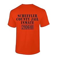 Mens Scheffler Tshirt Golf Scheffler County Jail Inmate Golfer Arrest Funny Short Sleeve T-Shirt