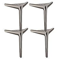 Furniture Legs, Metal Furniture Legs,Modern Furniture Legs,Set of 4 Metal Furniture Legs Legs,for Cabinet Sofa Coffee Table TV Cabinet and Other Furniture (Color:gunblack,Size:25cm