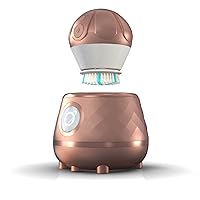 Ona Diamond Orbital Facial Brush and Cleansing Station, Electric Face Cleansing Brush with Ergonomic Handle, Dual Speed Settings, Rose Gold