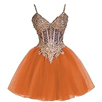 2024 Amazing Gold Embellishment Ball Gown Short Cocktail Party Prom Dresses for Women Girls
