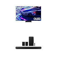 SAMSUNG 65-Inch Class OLED 4K S95D Series HDR Pro Smart TV (QN65S95D, 2024 Model) w Q990D 11.1.4ch Soundbar w/Wireless Dolby Atmos Audio, Rear Speaker Included, HW-Q990D/ZA (Newest Model)