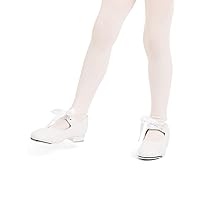 Capezio Girls Shuffle Tap Shoe (356C) -WHITE -Toddler 9.5