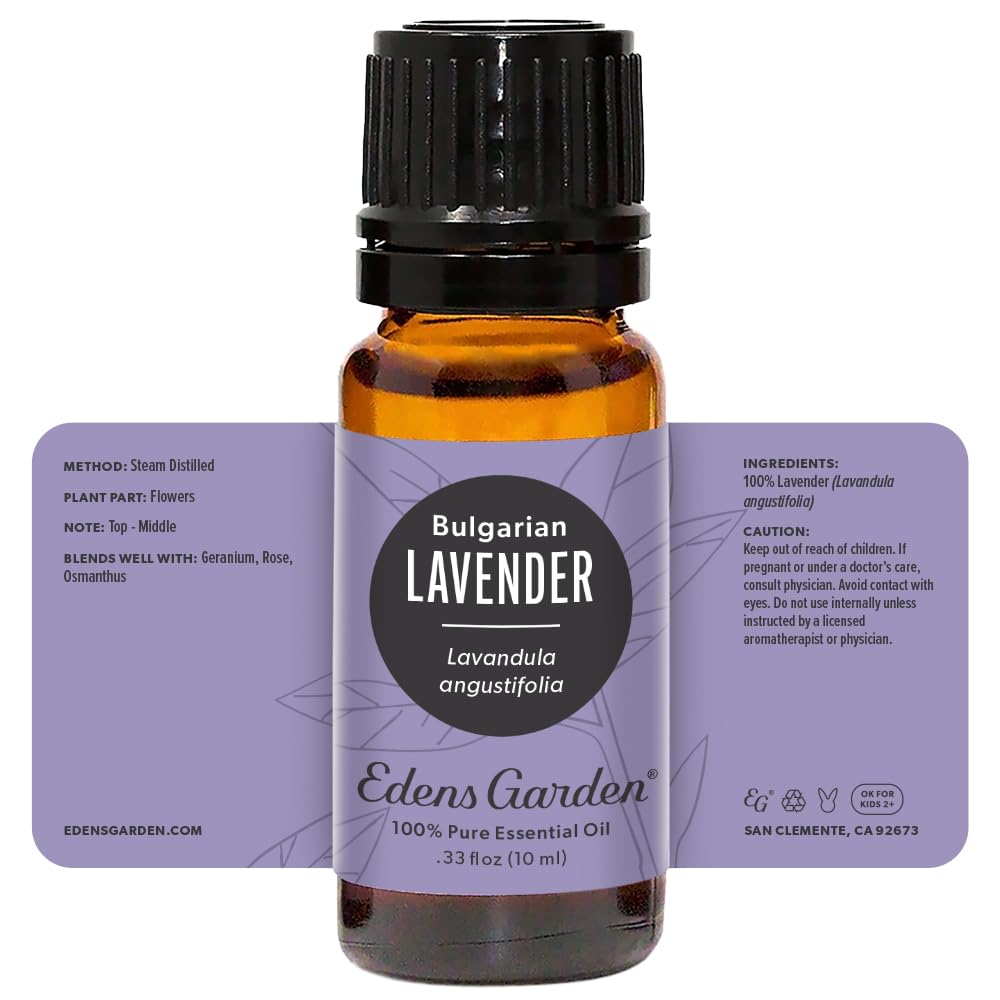 Edens Garden Lavender- Bulgarian Essential Oil, 100% Pure Therapeutic Grade (Undiluted Natural/Homeopathic Aromatherapy Scented Essential Oil Singles) 10 ml
