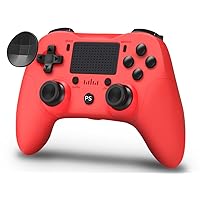 OKHAHA Controller for PS4 Wireless Controller for Playstation 4 Controller DoubleShock 4 Wireless Motion Sensor, Gifts for Kids Gifts for Girls, Magma Red