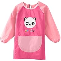 Kids Art Smock Children Art Aprons Long Sleeve Painting Aprons with Pocket Waterproof Drawing Coat for Boys Girls