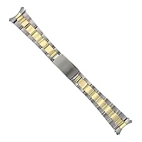 Ewatchparts OYSTER WATCH BAND BRACELET COMPATIBLE WITH 34MM ROLEX MEN DATE 1602 1603 AIRKING 14K/SS 19MM