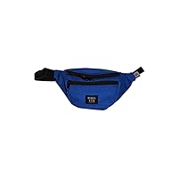 Fanny Pack Three Compartment, Tough Cordura with YKK Zipper Made In USA. (Blue)
