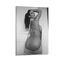 SUKWA Angela White Poster Sexy Porn Actress Poster55 Canvas Poster Wall Art Decor Print Picture Paintings for Living Room Bedroom Decoration Frame-style 12x18inch(30x45cm)
