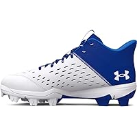 Under Armour Baby-Boy's Leadoff Mid Junior Rubber Molded Baseball Cleat Shoe