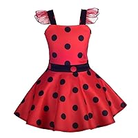 Dressy Daisy Girls Polka Dots Ladybug Dress Up Costume Birthday Halloween Christmas Fancy Party Outfit Size 3 to 12