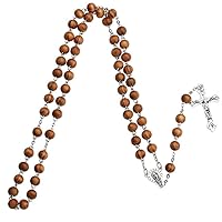 Women&men Silver Fashion Cross Rosary Pendant Necklace Jesus Beads Cross Hip Hop Necklace