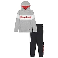 Reebok boys 2-piece Tracksuit Clothing Set - Pullover Hoodie Sweatshirt + Comfy Fleece Jogger Sweatpants