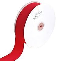 Homeford Solid Grosgrain Ribbon, 50 Yards (7/8-Inch, Red)