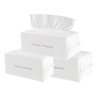 100pcs Disposable Cotton Face Towel Make up Removing Wipes Multipurpose Towel for Skin Care Reusable Cleansing Towelettes Wet & Dry Use (3 Packs)