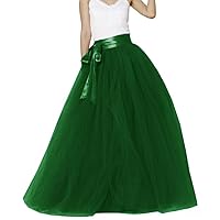 Womens Long Tutu Party Evening Tulle Skirt PC05