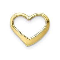 10k Gold Floating Love Heart Pendant Necklace 2 d Jewelry for Women