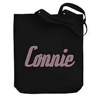 Connie Italic Font Canvas Tote Bag 10.5