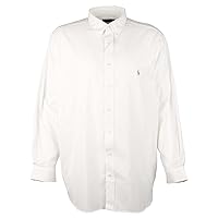 Polo Ralph Lauren Men's Big & Tall Performance Wicking Long Sleeve Shirt Wht 4XB