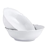 THUN Porcelain Serving Bowl Constance Bohemian Porcelain Salad Bowl (color: white) Dinner Bowl for Rice Oatmeal Mixing Bowl for Kitchen Candy Bowl (9