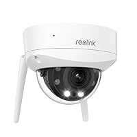 REOLINK 4K WiFi Security Camera Outdoor, Dome Surveillance Camera with IK10 Vandal-Proof Construction, Wi-Fi 6 New Tech, Smart Detection, 5X Optical Zoom, Color Night Vision, Non-PT Cam, RLC-843WA