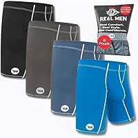 Real Men Athletic Underwear with Support Pouch - 1 or 4 Pack 9in Nylon Briefs - ABCD Pouch - XS-5XL