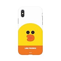 LINE Friends KCL-DSF001 iPhone Xs/X Case, Face Saree iPhone Cover, 5.8 Inch