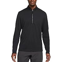 Men's Dri-Fit 1/2 Zip Pullover Black Shirt Size M
