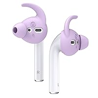 elago Earbuds Hook Cover Compatible with Apple AirPods 2 & 1 or EarPods Ergonomic Design, Durable Construction, Full Access [4 Pairs: 2 Large + 2 Small] (Lavender)