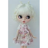 Only Doll Wigs JD544 9-10inch Lovely Snail Feeler Synthetic Mohair BJD Doll Hair (Ivory White)