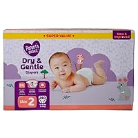 Parent's Choice Diapers, Dry & Gentle Diapers Size 2 (12-18 lbs) - Super Value 240 Count