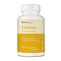 Calcium with Vitamin D3 | Calcium 1200 mg with Vitamin D3 as Calcium Carbonate & Cholecalciferol. Supports Bone Health and The Immune System | Calcium Supplement - 60 Tablets