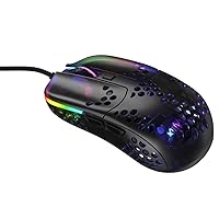 MZ1 - Superlight Gaming Mouse - Wired with State-of-The-Art Pixart 3389 Sensor - Optimal Aim Through Unique Shape - Adjustable RGB Backlight - Zy’s Rail Edition