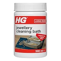HG Jewellery, Liquid Cleaning Bath, For Gold & Silver Fine Dress Jewellery, Gentle Easy To Use Cleaner Kit Restores Shine & Sparkle - 300ml (437030106)