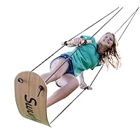 Swurfer Stand Up Tree Swing, Outdoor Swing - Swingset Outdoor for Kids with Adjustable Handles, Outdoor Swing for Kids, Outdoor Play, Durable, Weatherproof, Easy Installation, 200lbs, Ages 6 and Up