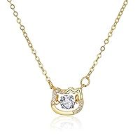 New cute KT cat smart pendant necklace female all-match niche design temperament clavicle chain birthday gift female