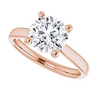 925 Silver, 10K/14K/18K Solid Gold Moissanite Engagement Ring,3.0 CT Round Cut Handmade Solitaire Ring, Diamond Wedding Ring for Women/Her Anniversary Ring, Birthday Ring,VVS1 Colorless Gift