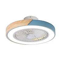 Ceiling Fans with Lamps,Led Ceiling Fan with Lighting,Ceiling Fans with Remote Control,Ultra Thin Fan Invisible with Lighting,3 Color Changeable,2H Timing,Round Fan Light for Living Room,Bedroo