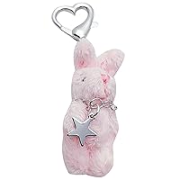 Mobile Phone Lanyard Cute Rabbit Star Phone Charm Couple Keychain Plush Rabbit Pendants Keyring for Keys Hangings Charm