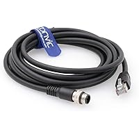 Eonvic 4 pin M12 D-Code RJ45 Gigabit Cognex Industrial Camera High Flex Cable (10M, M12 4pin Cable)