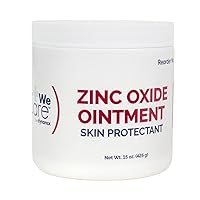 Dynarex Zinc Oxide Ointment, Soothes, Prevents, and Relieves Diaper Rash, Chaffed Skin, and Irritation, White, 1 Count - 15 oz. Jar of Ointment
