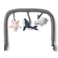 Ergobaby Evolve 3-in-1 Bouncer Toy Bar Accessory, Ocean Wonders - Charcoal Grey